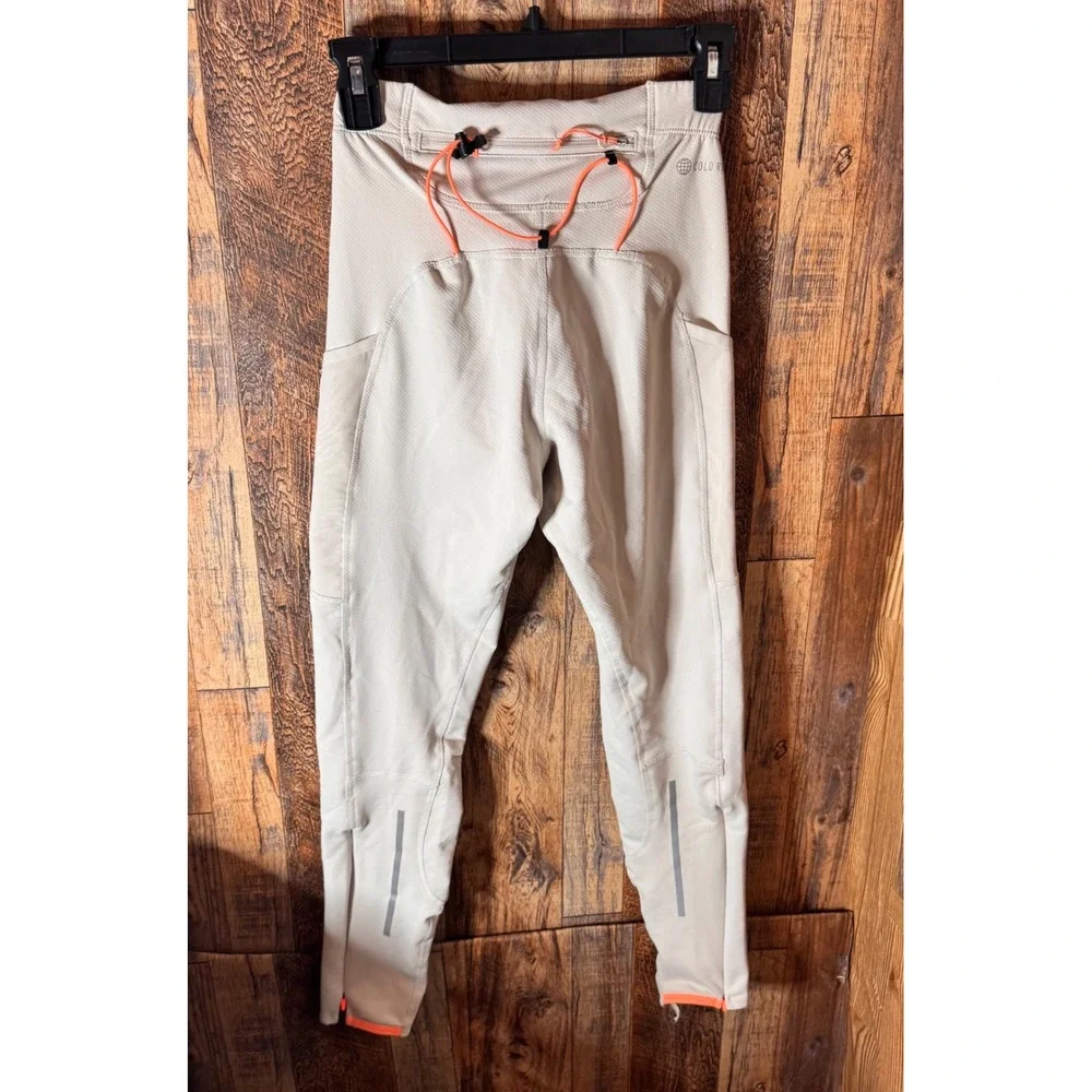 Adidas Running Cold RDY XS Tights Womens Beige Reflective‎ Pocket Leggings